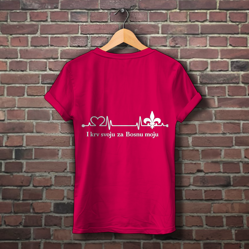 Damen Premium Bio T-Shirt – Za Bosnu Moju | Rückenprint