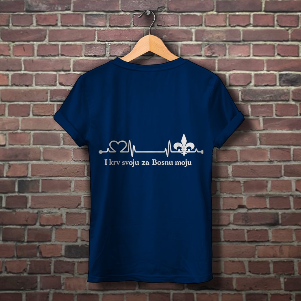 Damen Premium Bio T-Shirt – Za Bosnu Moju | Rückenprint