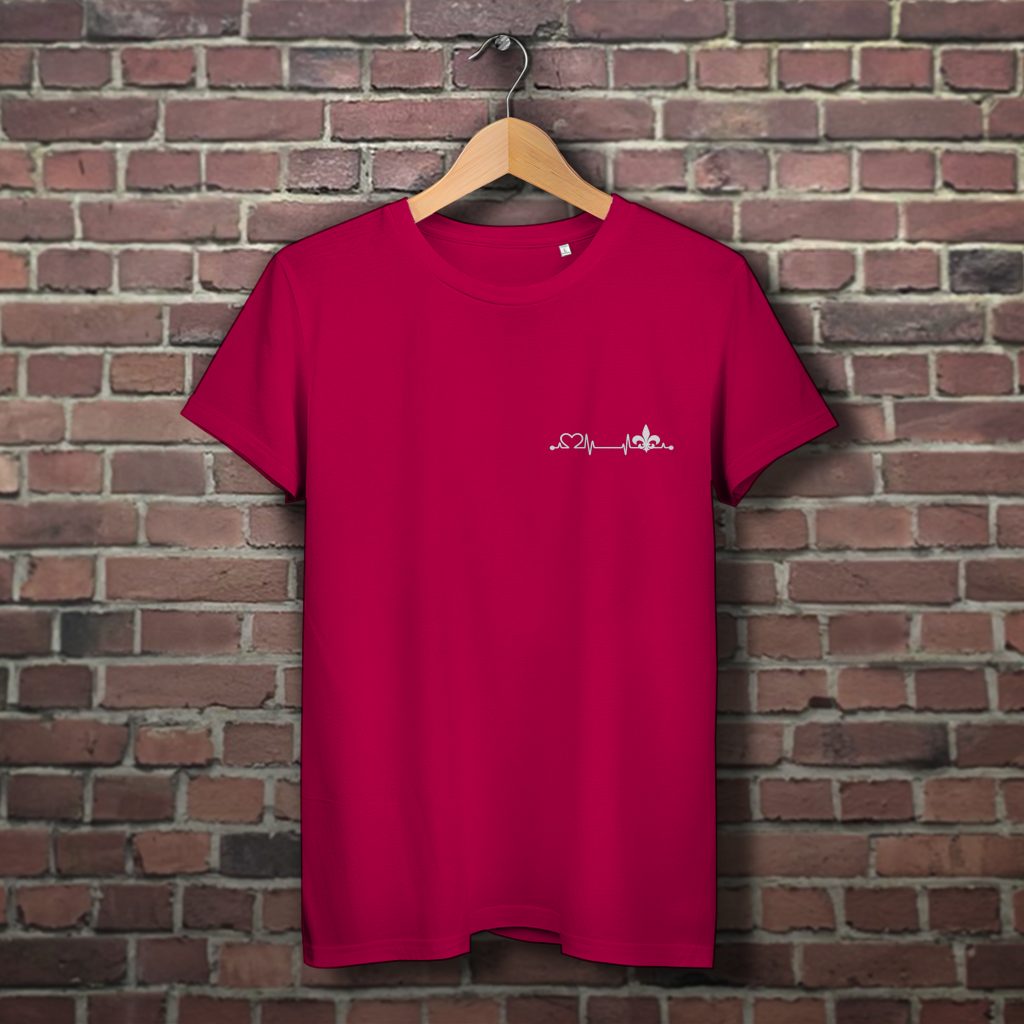 Damen Premium Bio T-Shirt – Srce Bosne | Links Brust