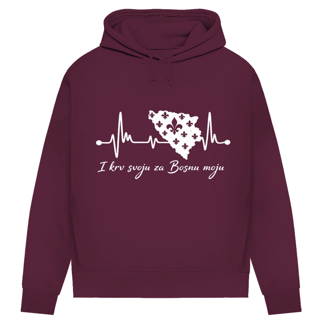 Women's Premium Organic Hoodie Bosnia – Bosna Heartbeat | Front Print