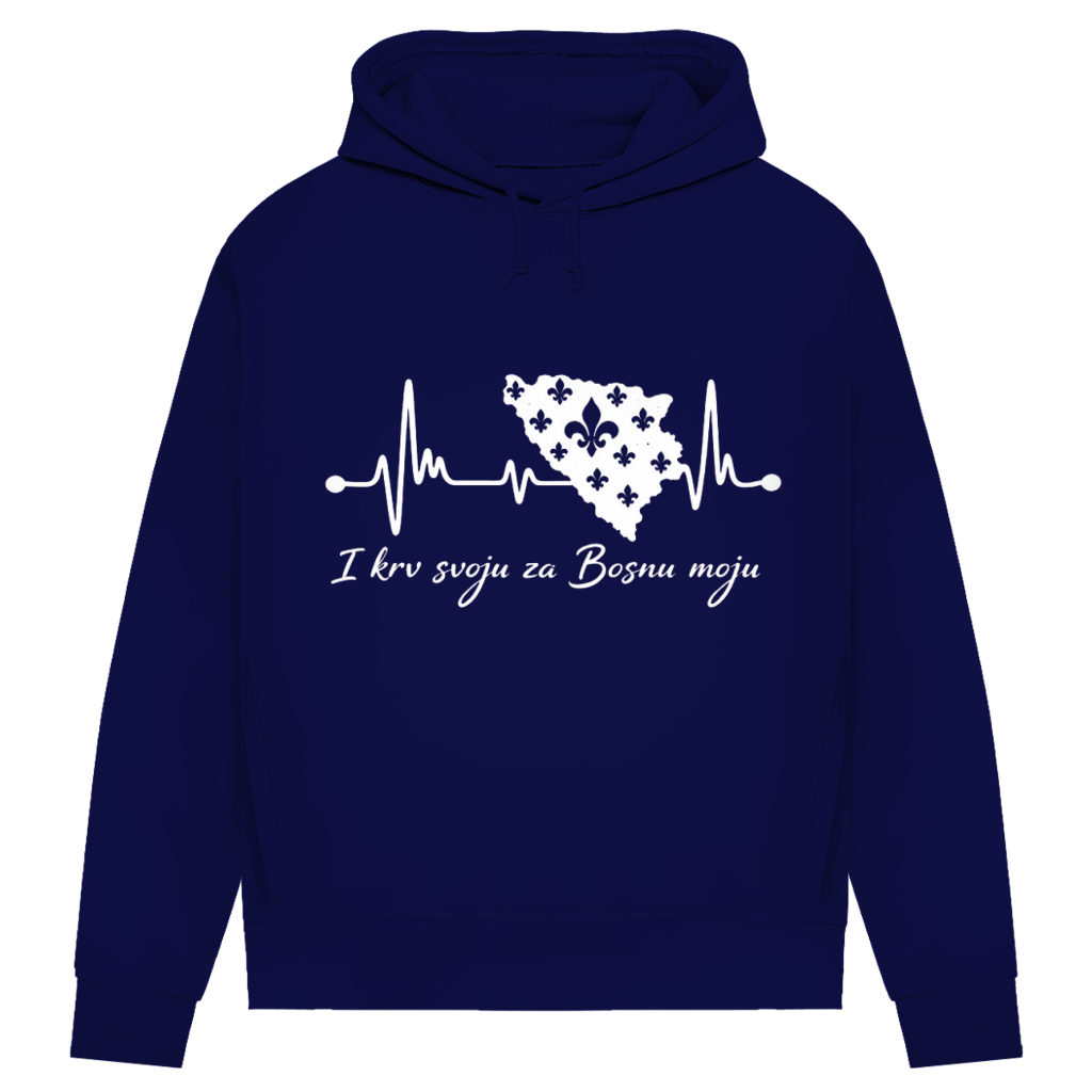 Women's Premium Organic Hoodie Bosnia – Bosna Heartbeat | Front Print