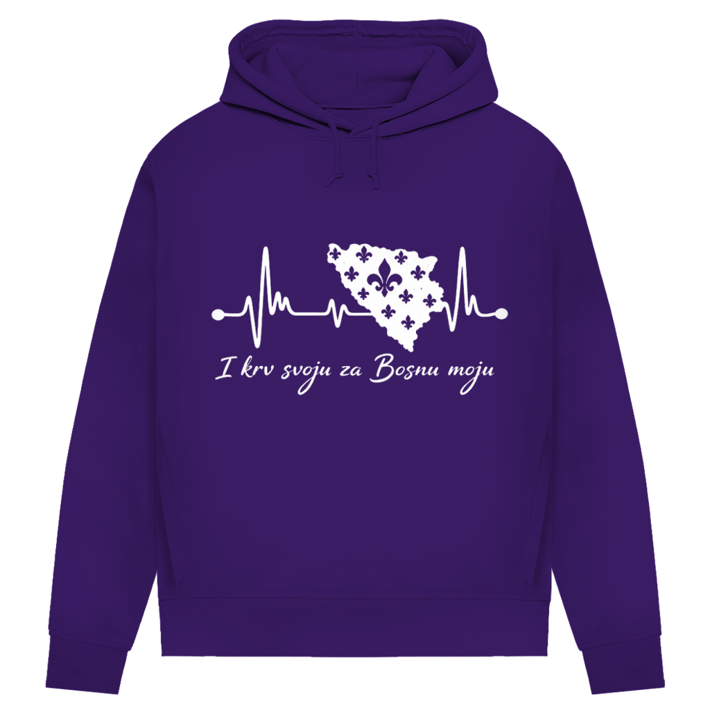 Women's Premium Organic Hoodie Bosnia – Bosna Heartbeat | Front Print