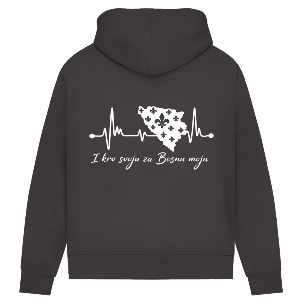 Women's Premium Organic Hoodie Bosnia – Bosna Heartbeat | Back Print