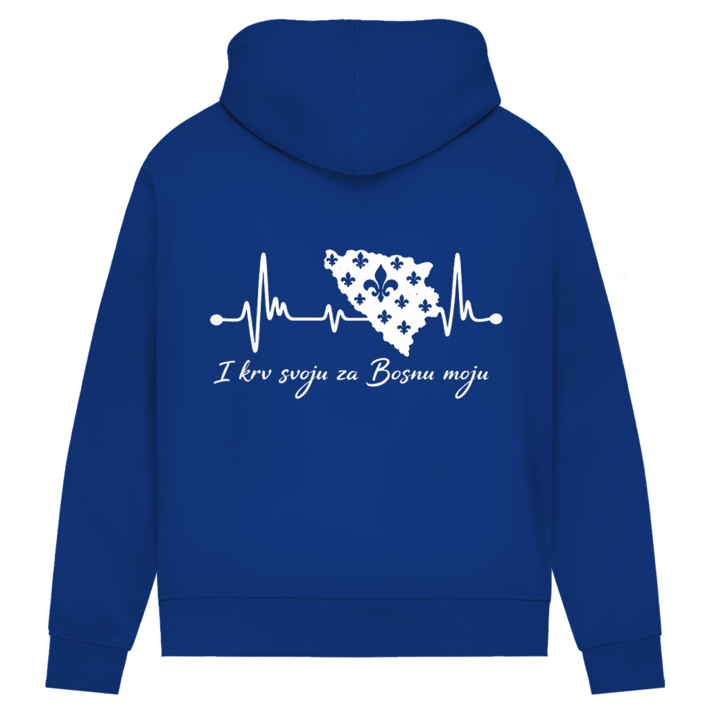 Women's Premium Organic Hoodie Bosnia – Bosna Heartbeat | Back Print