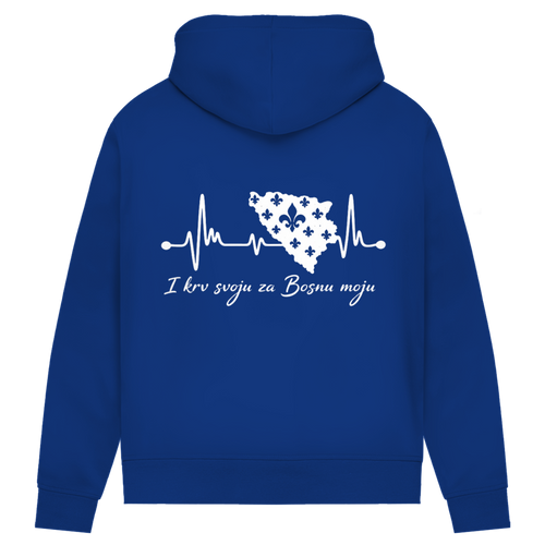 Damen Premium Bio Hoodie Bosnien – Bosna Herzschlag | Rückenprint