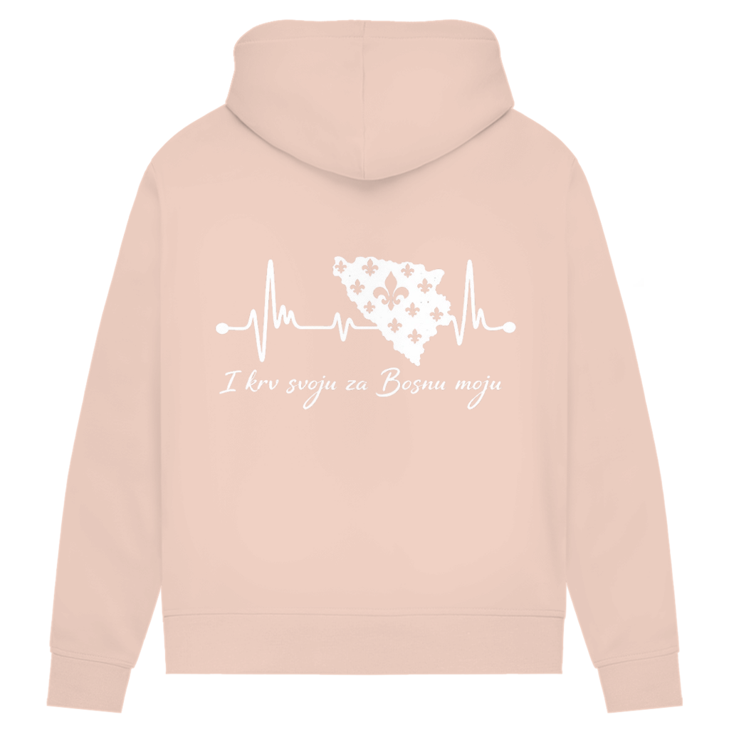 Women's Premium Organic Hoodie Bosnia – Bosna Heartbeat | Back Print