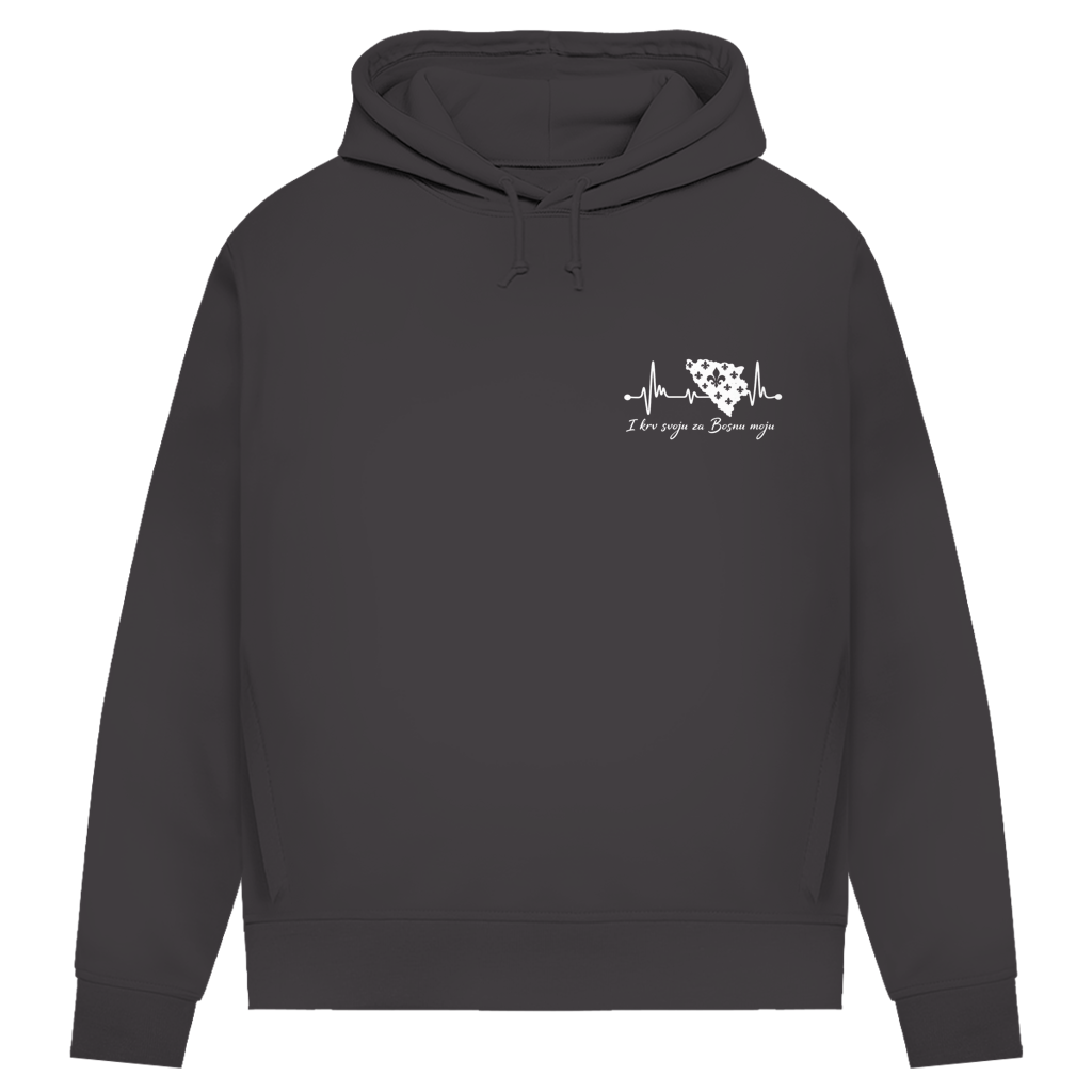 Women's Premium Organic Hoodie Bosnia – Bosna Heartbeat | Left Chest