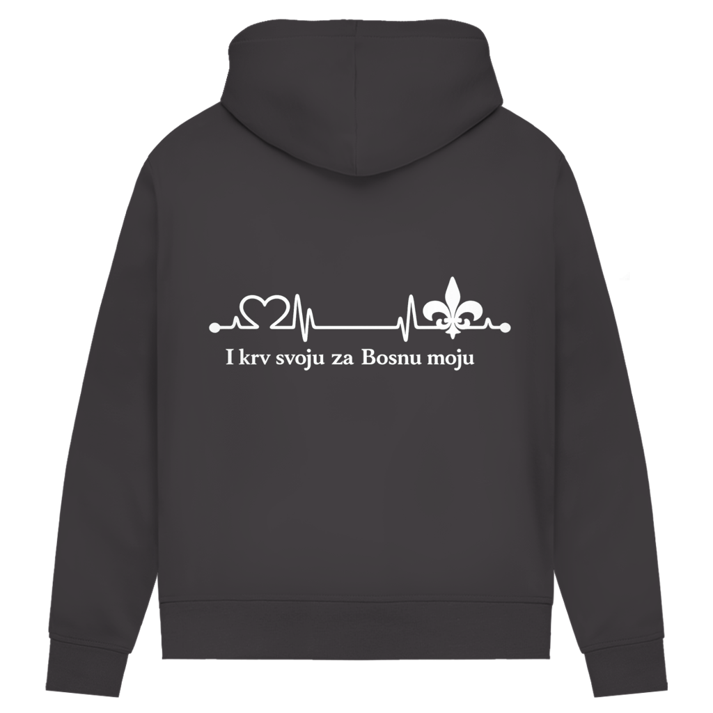 Women's Premium Organic Hoodie – Za Bosnu Moju | Backprint