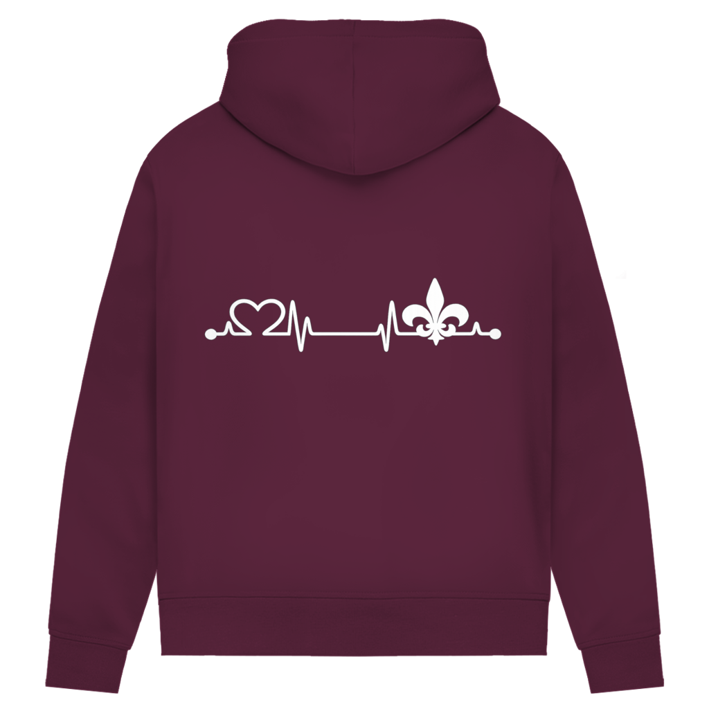 Damen Premium Bio Hoodie – Srce Bosne | Rückenprint