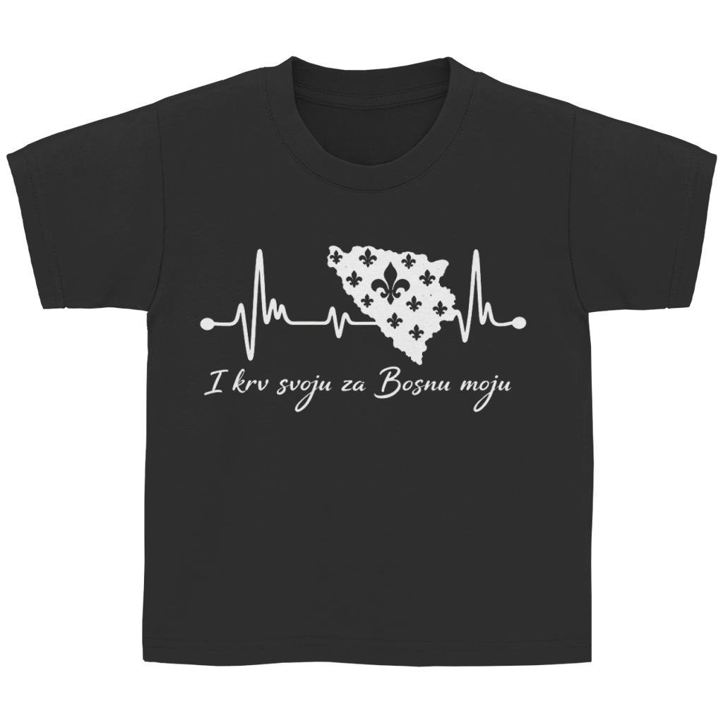 Kids Basic T-Shirt Bosnia - Bosna Heartbeat | Front Print