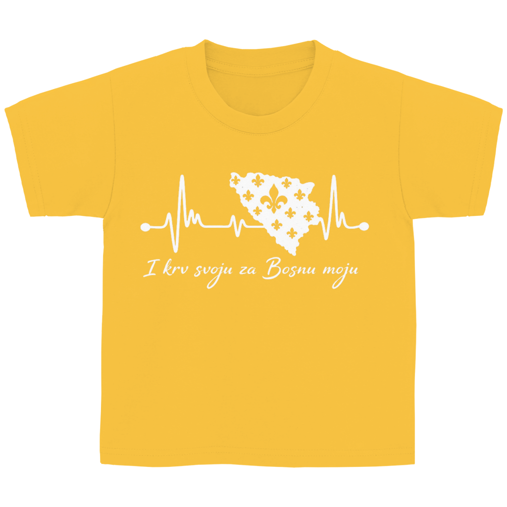 Kids Basic T-Shirt Bosnia - Bosna Heartbeat | Front Print