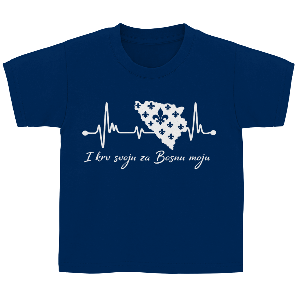 Kids Basic T-Shirt Bosnia - Bosna Heartbeat | Front Print