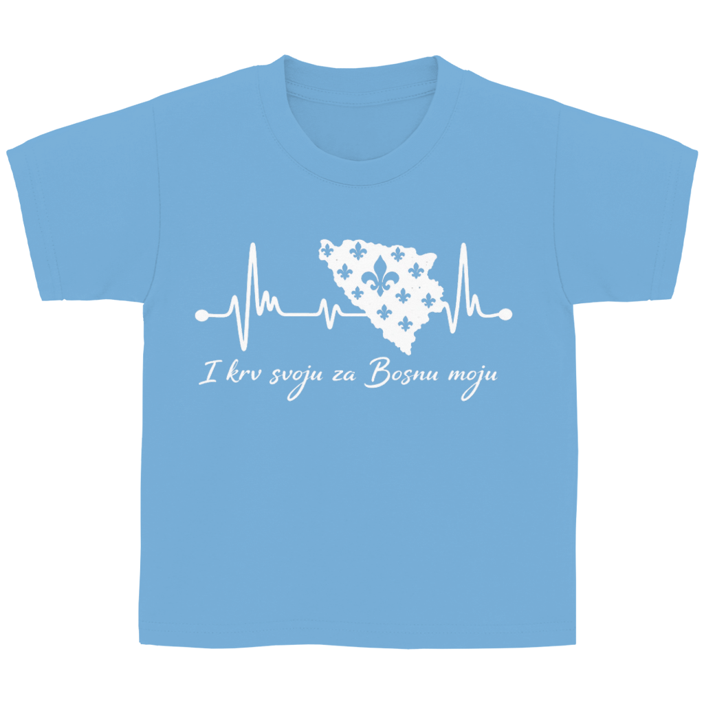 Kids Basic T-Shirt Bosnia - Bosna Heartbeat | Front Print