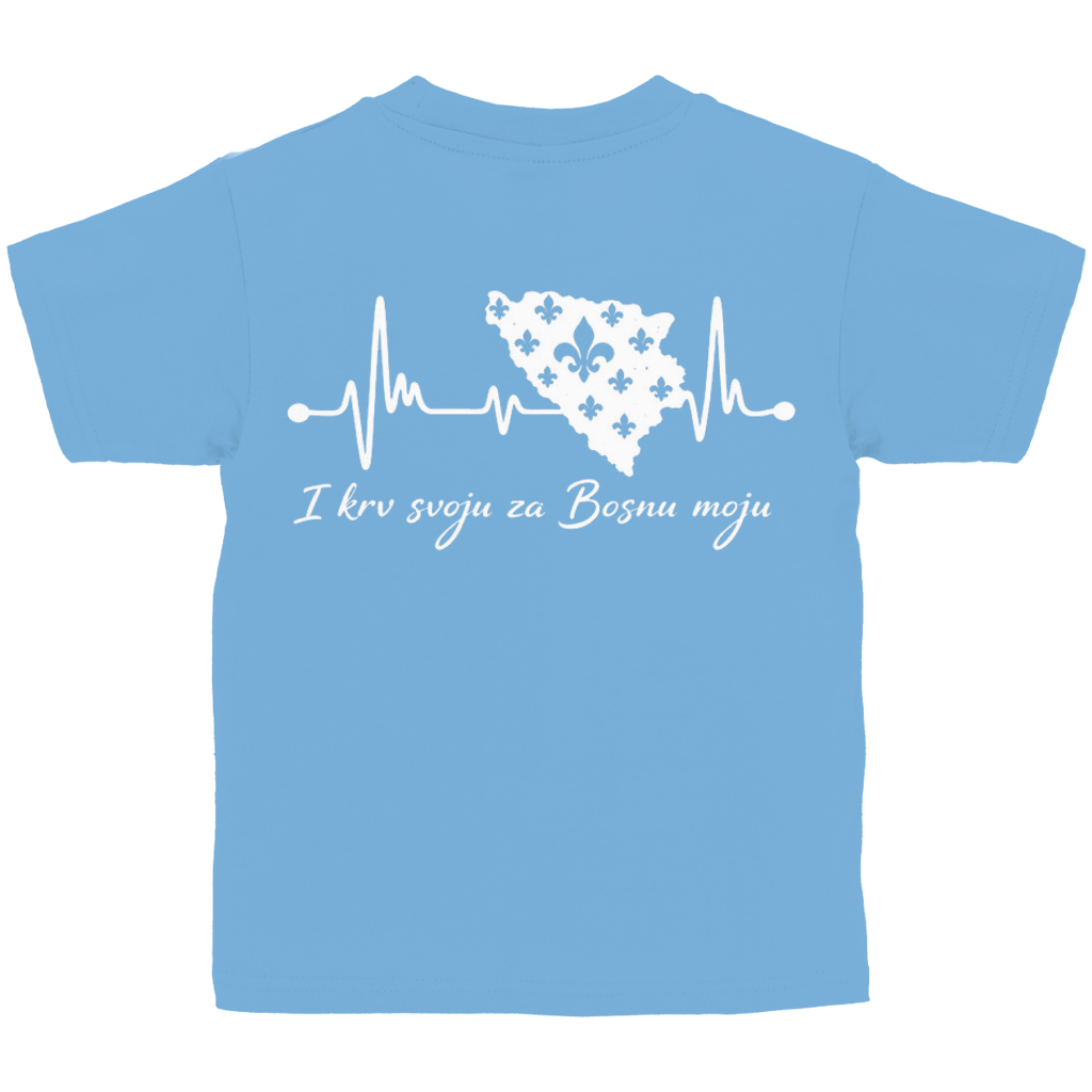 Kids Basic T-Shirt Bosnia - Bosna Heartbeat | Backprint