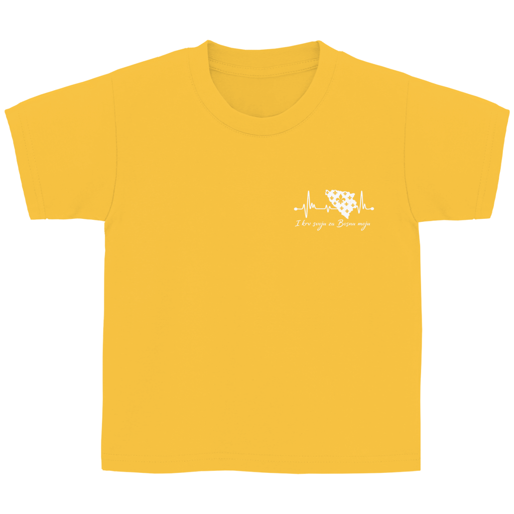 Kids Basic T-Shirt Bosnia - Bosna Heartbeat | Left Chest