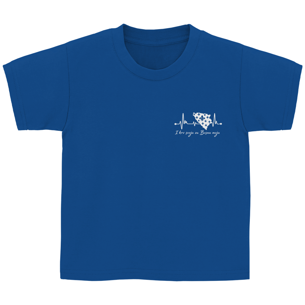 Kids Basic T-Shirt Bosnia - Bosna Heartbeat | Left Chest