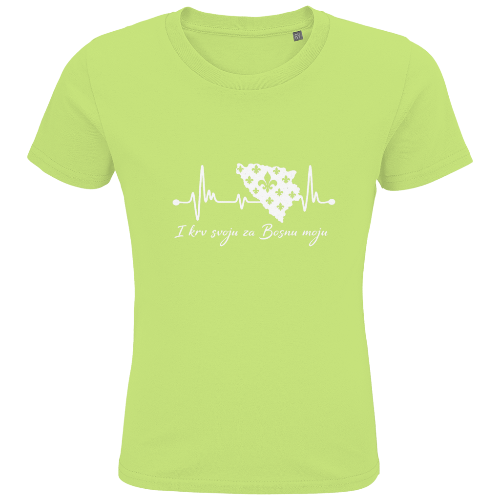 Kids Premium Organic T-Shirt Bosnia – Bosna Heartbeat | Front Print