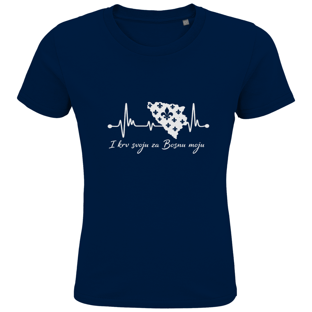 Kids Premium Organic T-Shirt Bosnia – Bosna Heartbeat | Front Print
