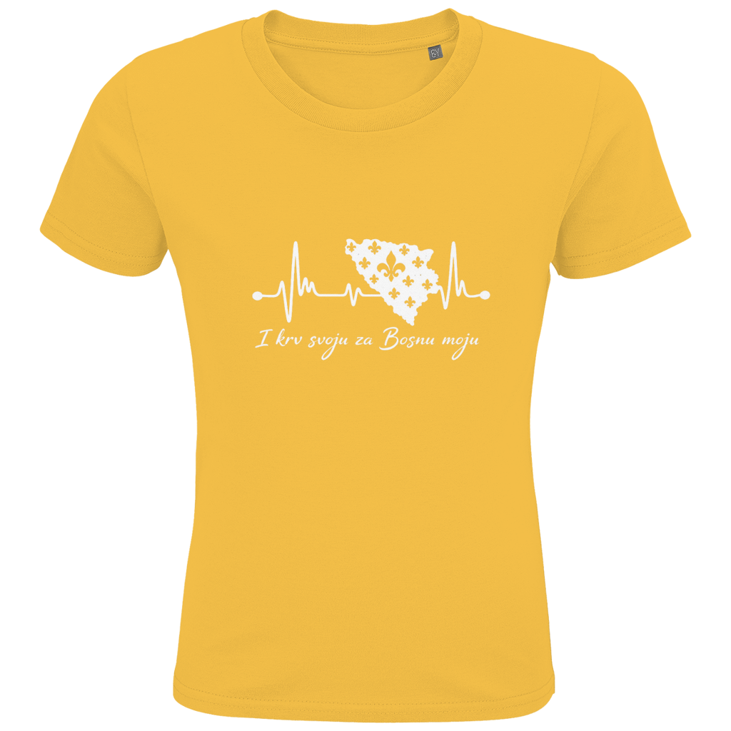 Kids Premium Organic T-Shirt Bosnia – Bosna Heartbeat | Front Print