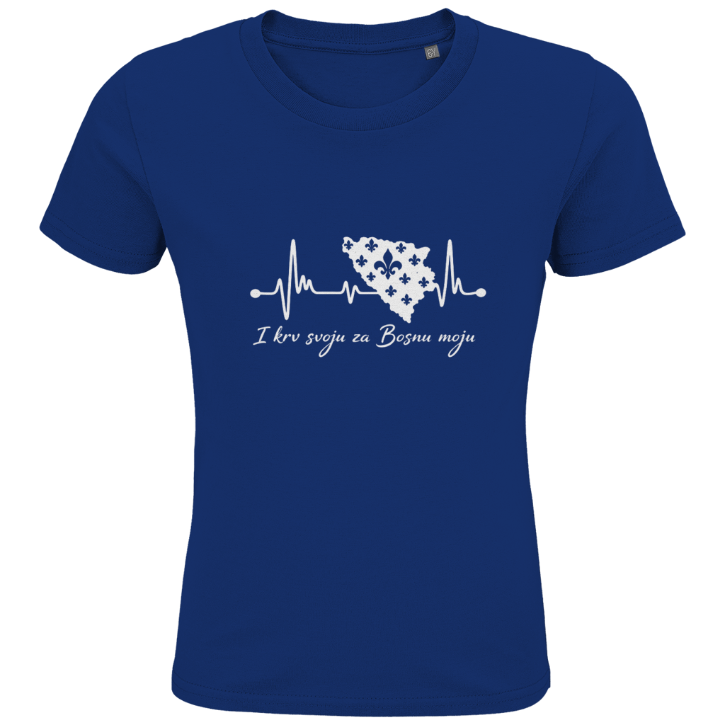 Kids Premium Organic T-Shirt Bosnia – Bosna Heartbeat | Front Print
