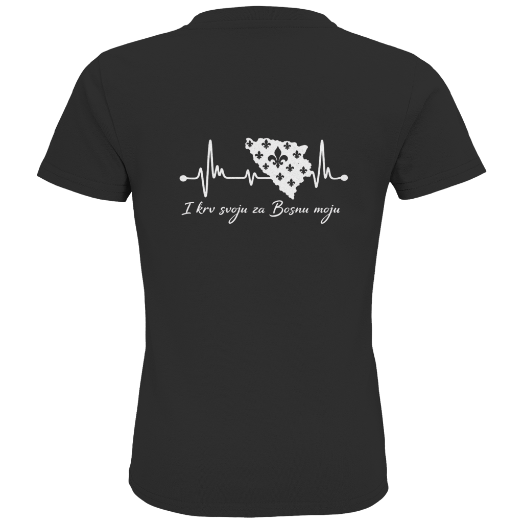 Kids Premium Bio T-Shirt Bosnien – Bosna Herzschlag | Rückenprint