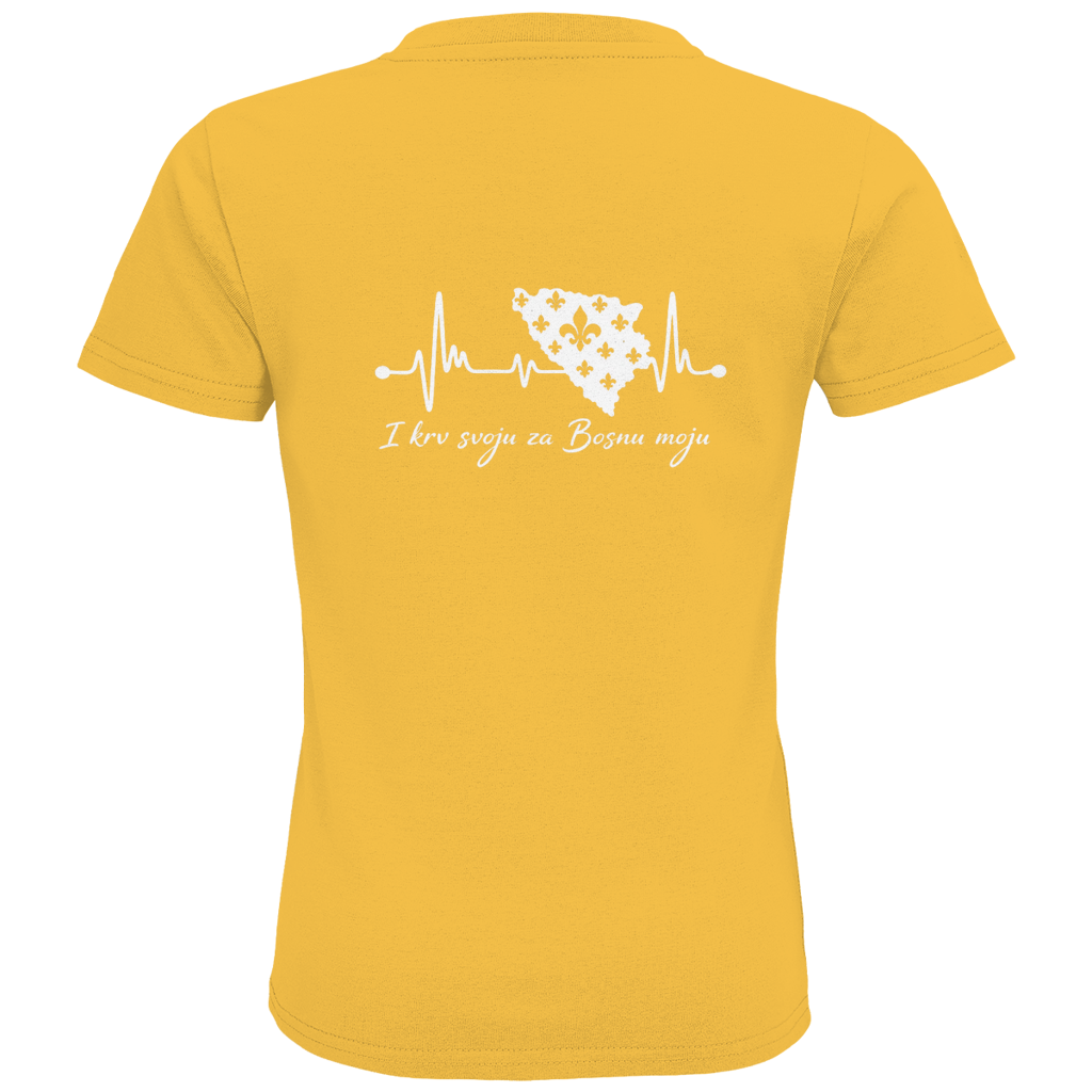 Kids Premium Bio T-Shirt Bosnien – Bosna Herzschlag | Rückenprint
