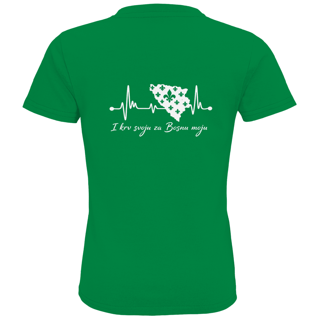 Kids Premium Bio T-Shirt Bosnien – Bosna Herzschlag | Rückenprint