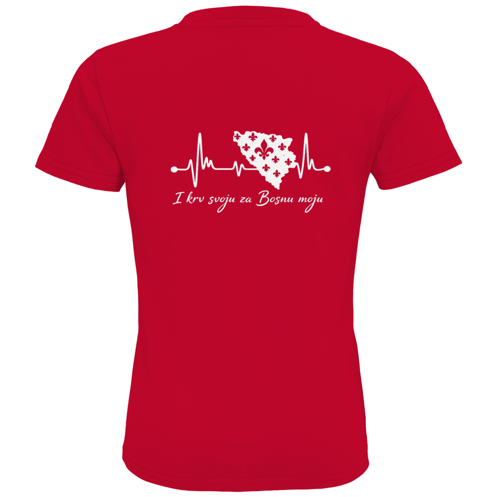 Kids Premium Bio T-Shirt Bosnien – Bosna Herzschlag | Rückenprint