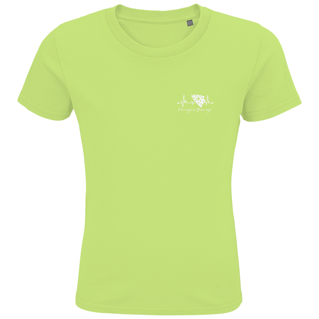 Kids Premium Organic T-Shirt Bosnia - Bosna Heartbeat | Left Chest