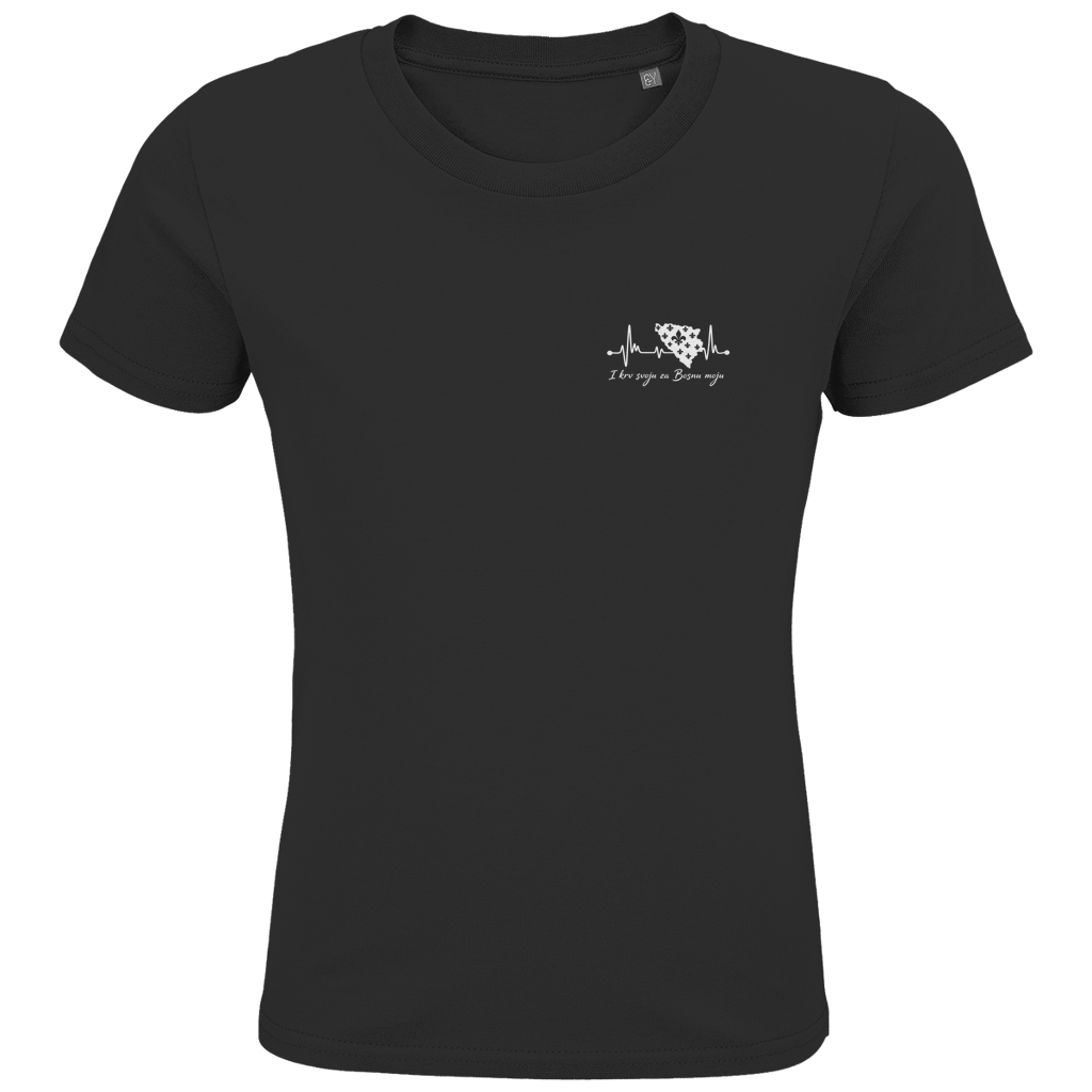 Kids Premium Organic T-Shirt Bosnia - Bosna Heartbeat | Left Chest