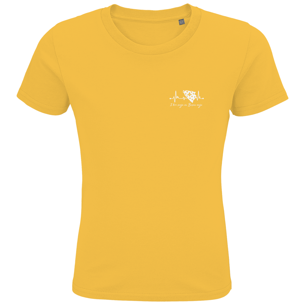 Kids Premium Organic T-Shirt Bosnia - Bosna Heartbeat | Left Chest