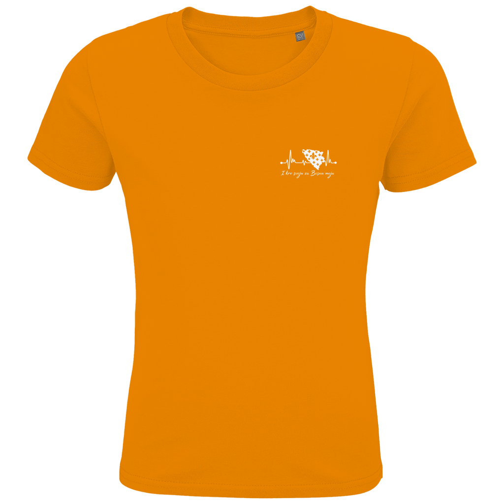 Kids Premium Organic T-Shirt Bosnia - Bosna Heartbeat | Left Chest