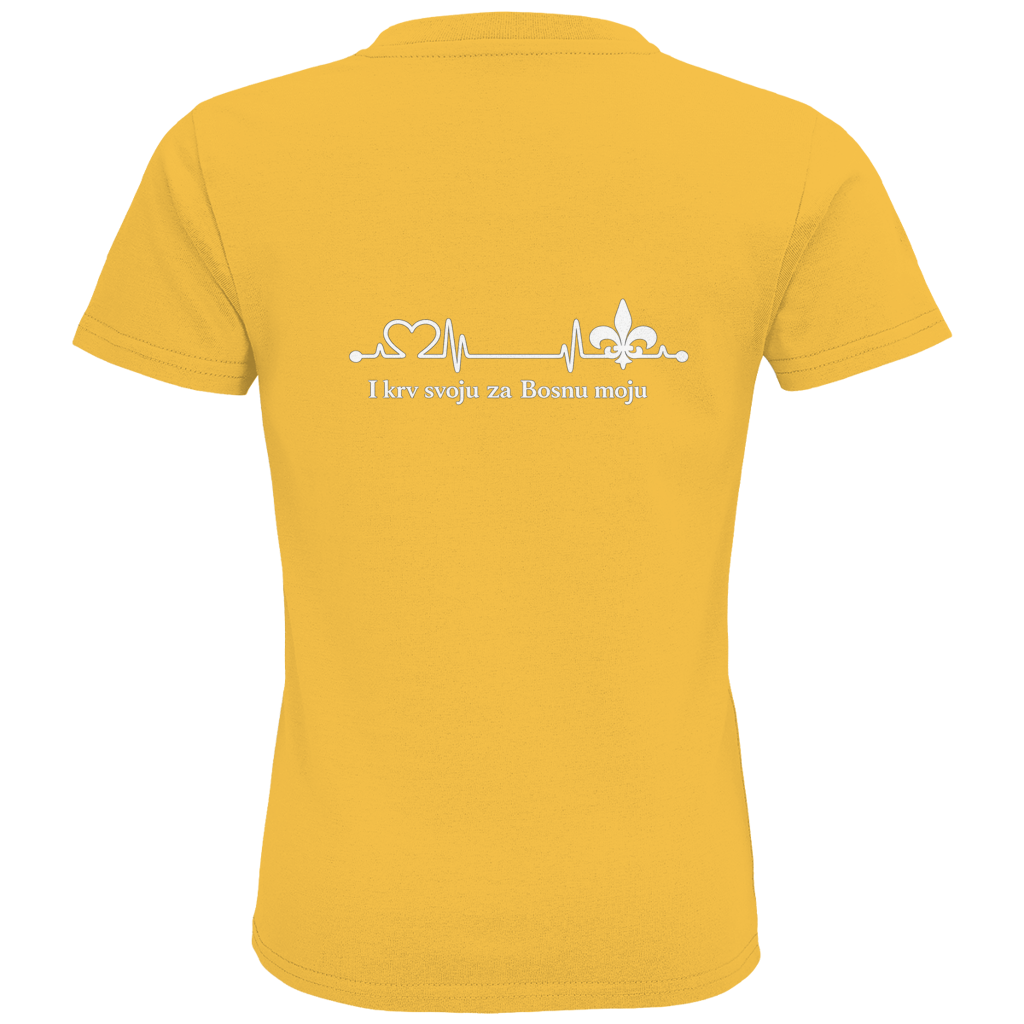 Kids Premium Organic T-Shirt – For My Bosnia | Back Print