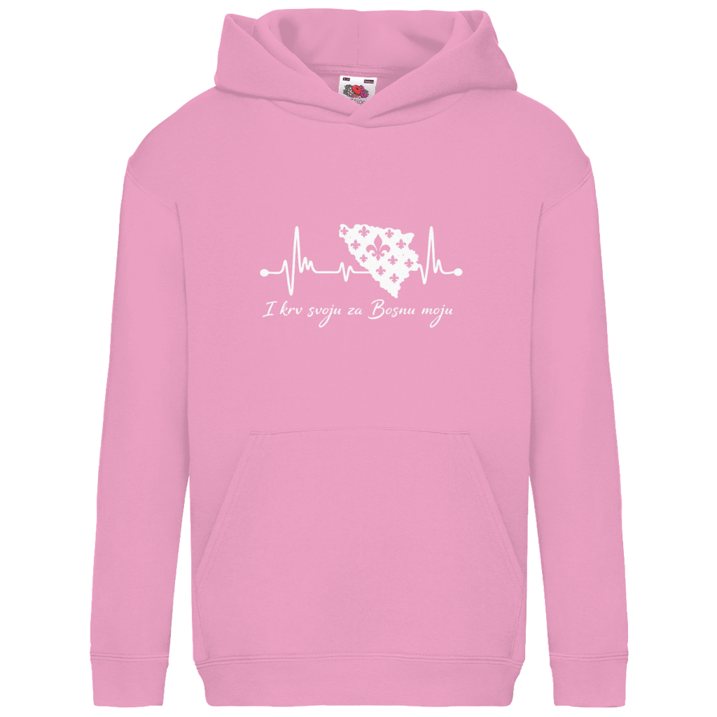 Kids Basic Hoodie Bosnien – Bosna Herzschlag | Frontprint