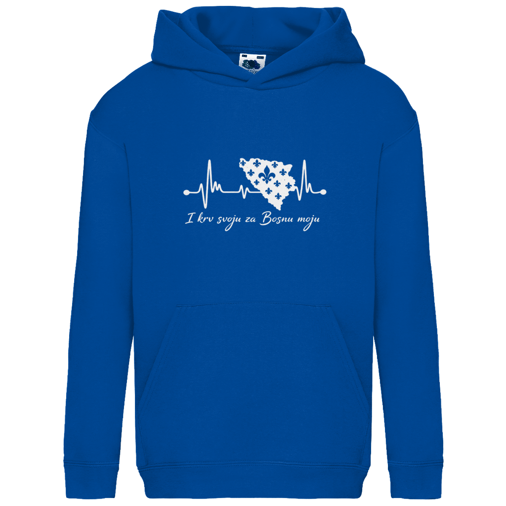 Kids Basic Hoodie Bosnien – Bosna Herzschlag | Frontprint
