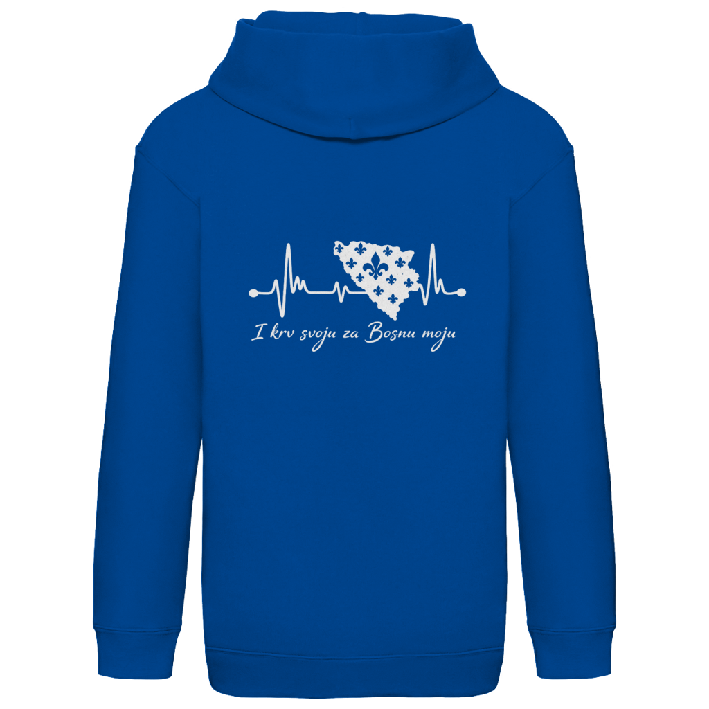 Kids Basic Hoodie Bosnia – Bosnia Heartbeat | Back Print