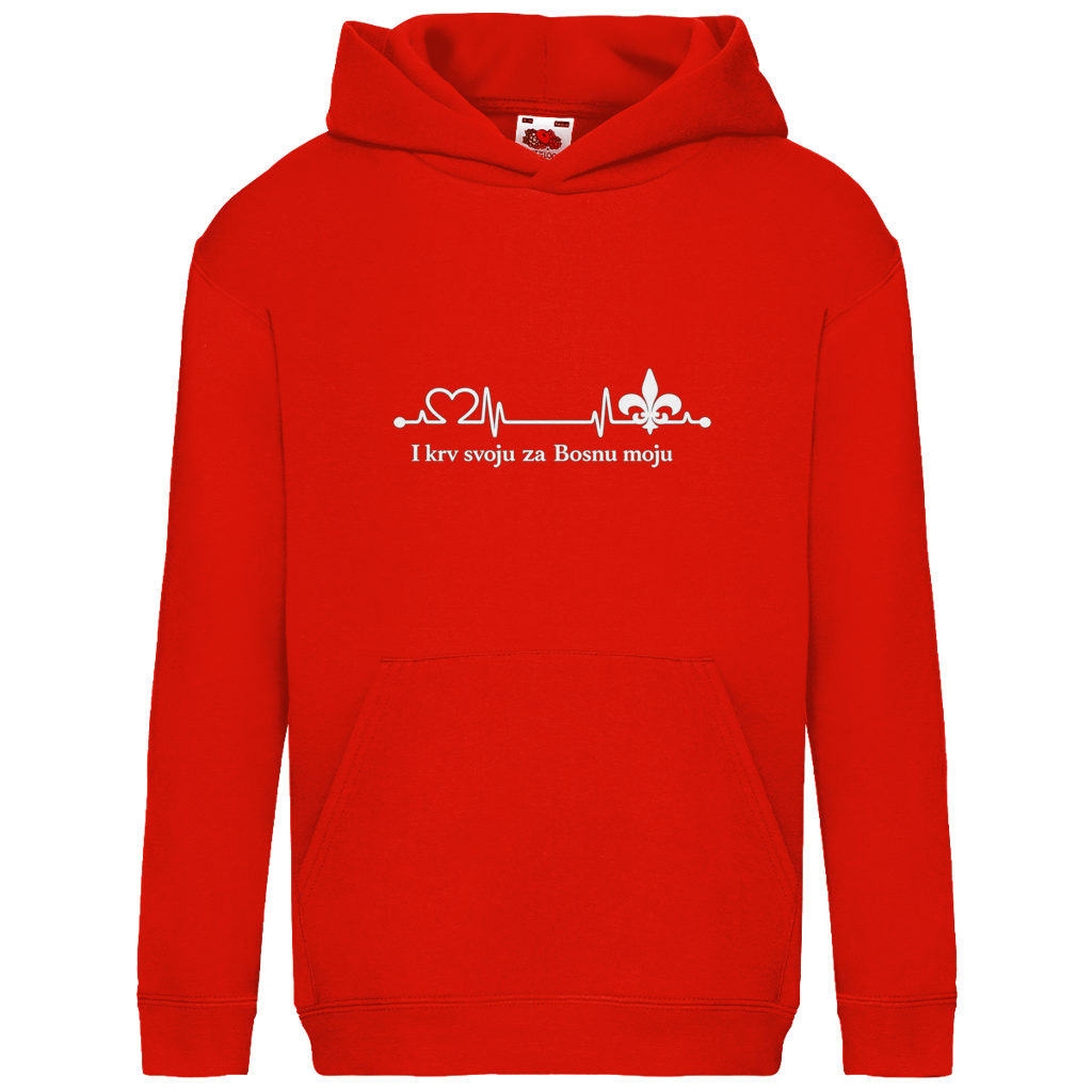 Kids Basic Hoodie – For My Bosnia | Front Print