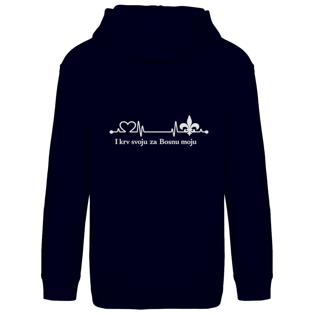 Kids Basic Hoodie – For My Bosnia | Back Print