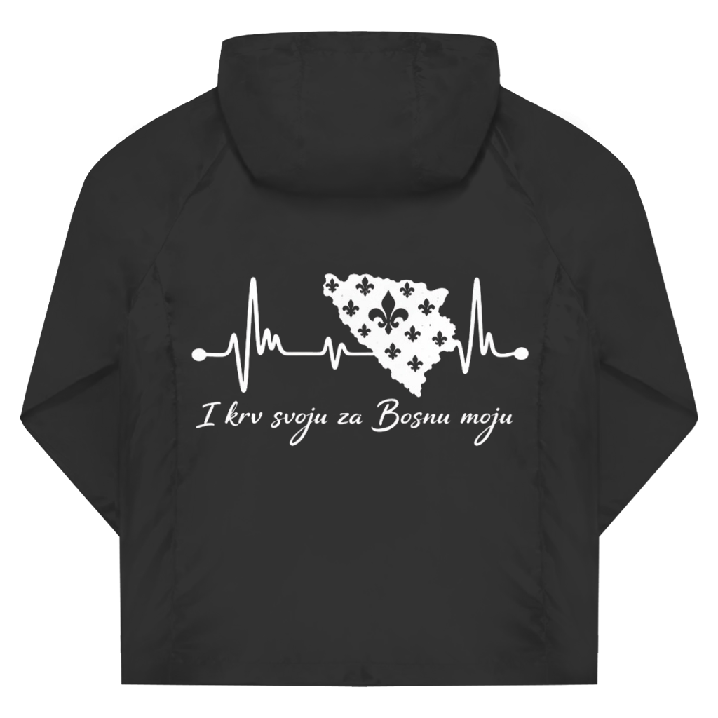 Windbreaker Bosnia – Bosnia Heartbeat | Double-sided Print
