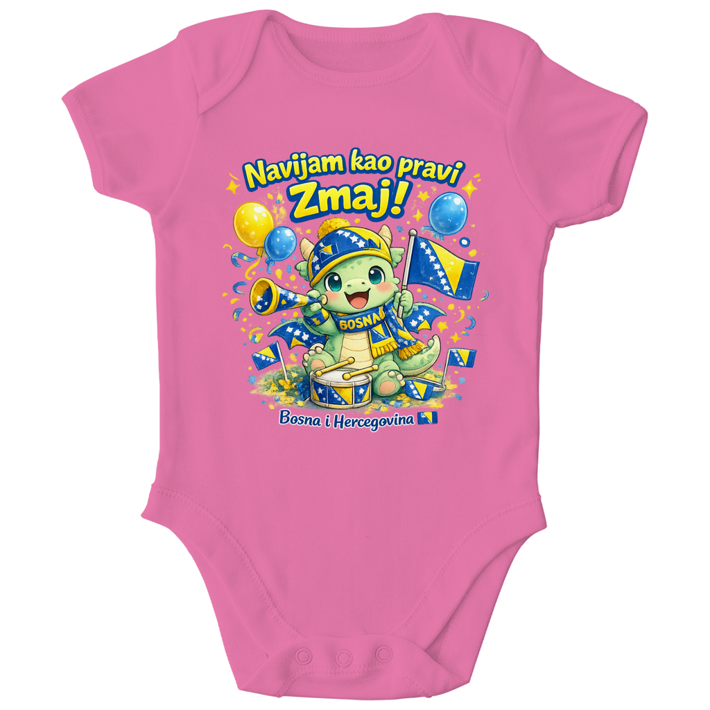 Kids Organic Bodysuit – Little Dragon Fan | Front print