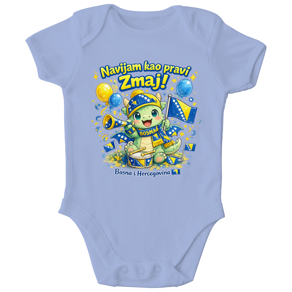 Kids Organic Bodysuit – Little Dragon Fan | Front print