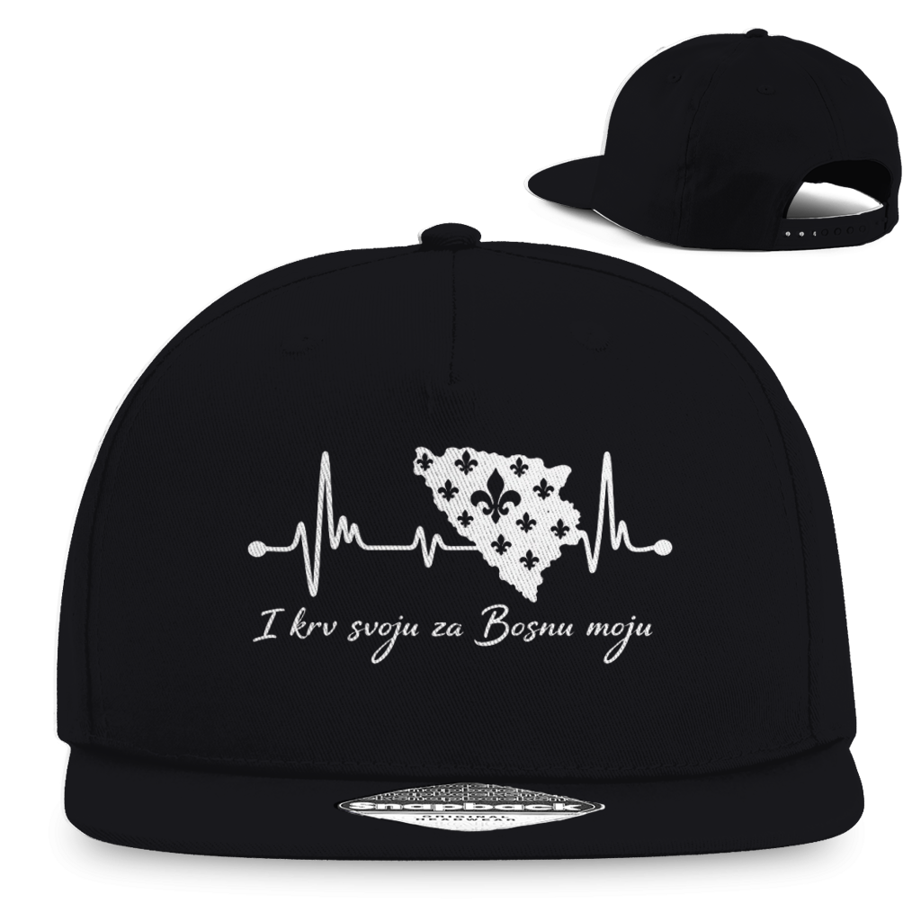 Snapback Rapper Cap Bosnia - Bosnia Heartbeat | Front Print