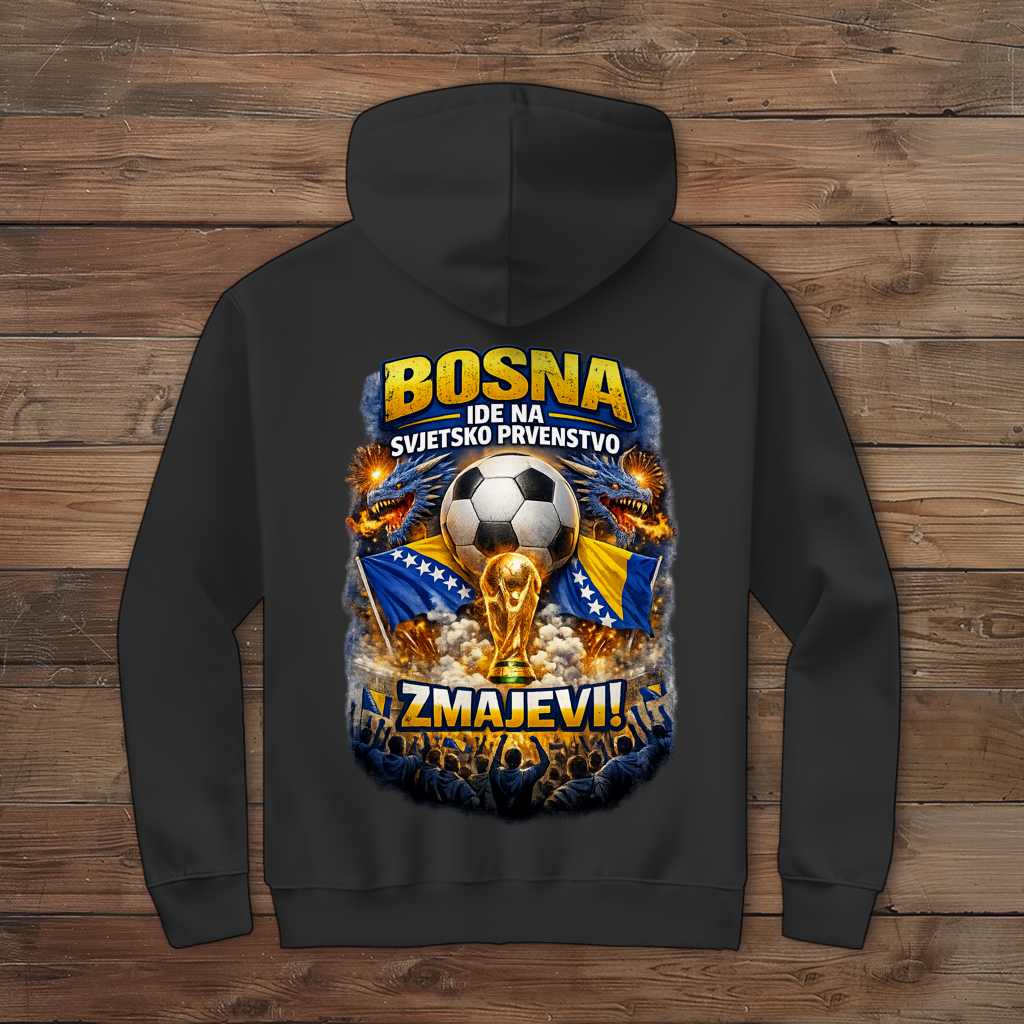 Men's Zipper Hoodie – Zmajevi World Cup 2026 | Back Print