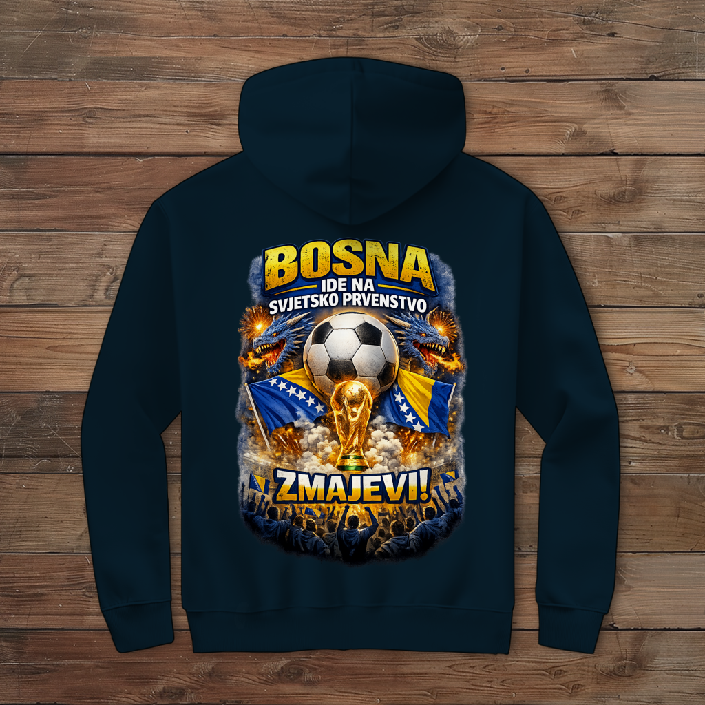 Men's Zipper Hoodie – Zmajevi World Cup 2026 | Back Print