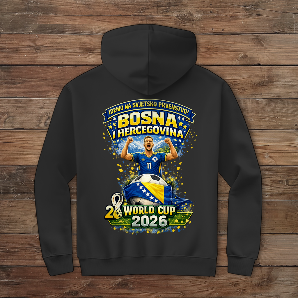 Men's Zipper Hoodie - Let's go to the World Cup | Backprint