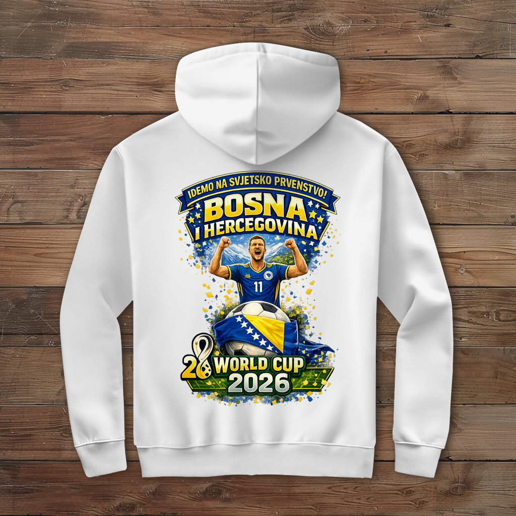 Men's Zipper Hoodie - Let's go to the World Cup | Backprint
