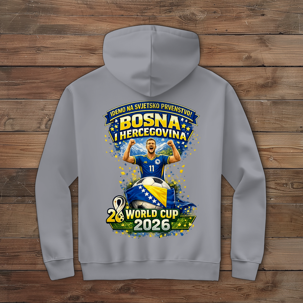 Men's Zipper Hoodie - Let's go to the World Cup | Backprint