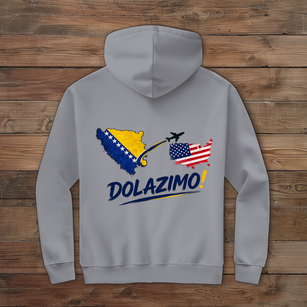 Men's Zipper Hoodie - Dolazi Bosna | Backprint