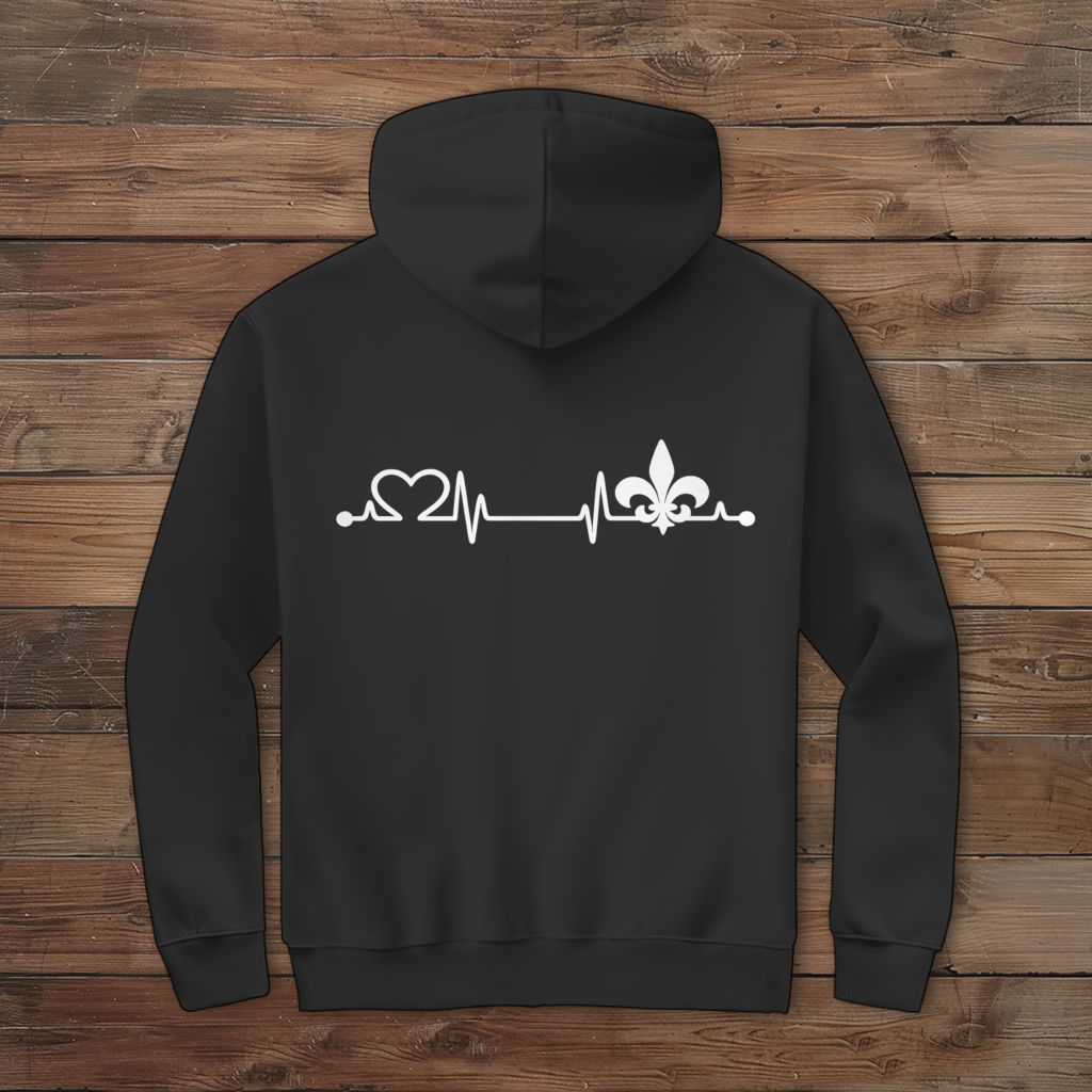 Men's Zipper Hoodie – Srce Bosne | Back Print