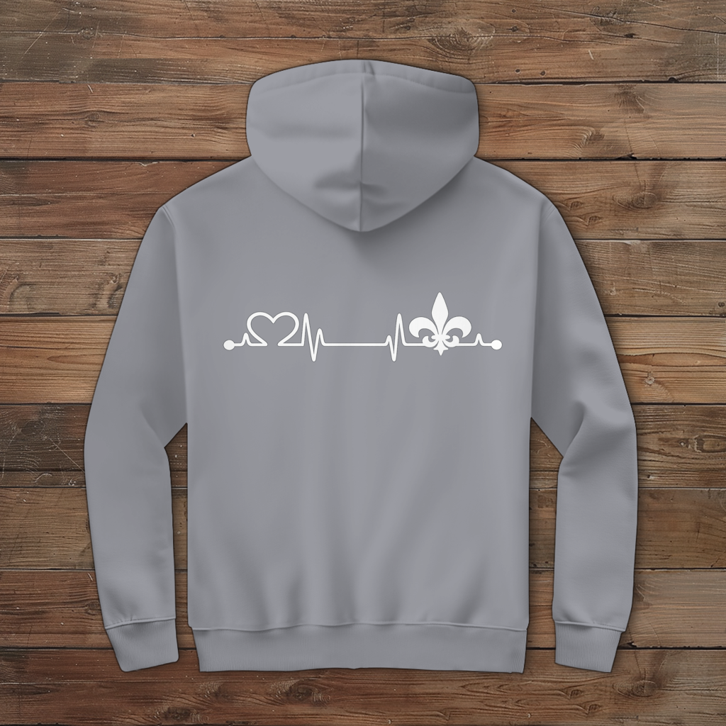 Men's Zipper Hoodie – Srce Bosne | Back Print